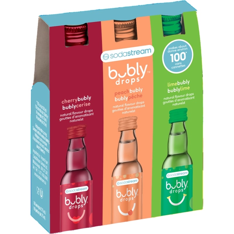 bubly Lime Cherry Peach Variety 3-Pack