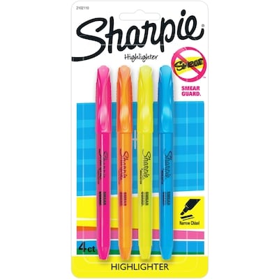 Sharpie Pocket Highlighters, 4-Pack 4 ea, $1.00/1ea