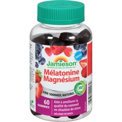 Jamieson Mélatonine magnésium mélange de baies 60 ea, 0,48 $/1ch