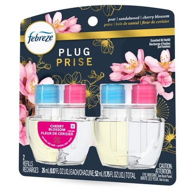 Febreze Plug In Air Freshener Scented Oil Refill Cherry Blossom, 2ct 52 ml, $3.08/10ml