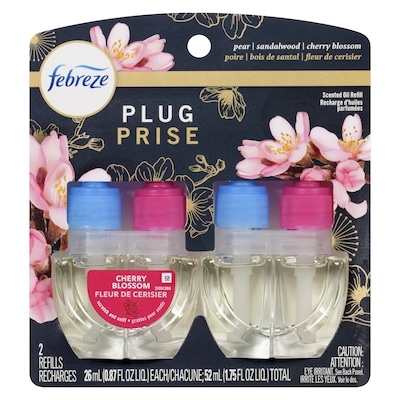 Febreze Plug In Air Freshener, Odor-Fighting Scented Oil Refill, Cherry Blossom, 2 Refill 52 ml, $28.83/100ml