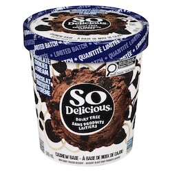 So Delicious Dessert glacé sans produits laitiers à base de noix de cajou biscuits au chocolat et crème 500 ml, 1,60 $/100ml