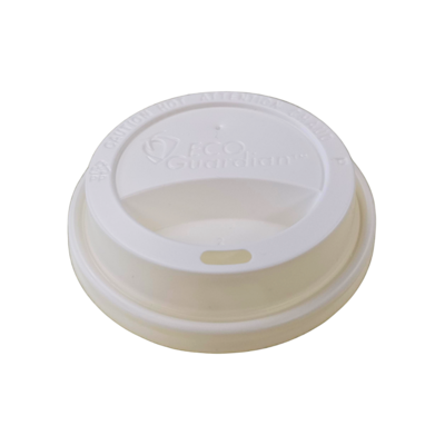 null Couvercle en forme de dôme blanc en polypropylène (PP) de 237 ml (8 oz) pour gobelets en papier, recyclable 100 ea, 0,05 $/1ch