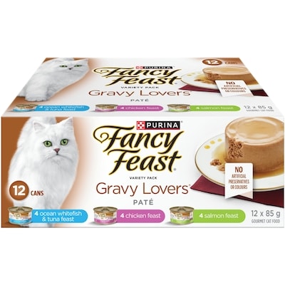 Purina Fancy Feast Gravy Lovers Paté Assorted Variety Pack, Wet Cat Food 1.02 kg, $1.37/100g