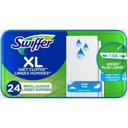 Swiffer XL Wet Mopping Cloth Refills for Floor Mopping and Cleaning, Multi-Surface Floor Cleaner with Fresh Scent, 12 count 12 ea, $1.08/1ea
