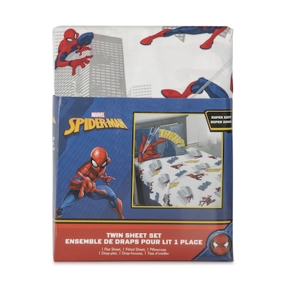 Marvel Spider-Man - Ensemble de draps pour lit 1 place 1 ea, 40,00 $/1ch