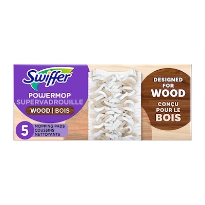 Swiffer Recharges de coussins nettoyants pour le nettoyage des planchers en bois SuperVadrouille, 5 unités 5 ea, 2,80 $/1ch