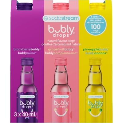 sodastream bubly Blackberry Grapefruit Pineapple Variety 3-Pack 1 ea, $15.00/1ea