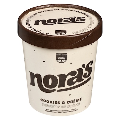 Nora Non-Dairy Frozen Dessert Cookies & Crème 500 ml, $1.80/100ml