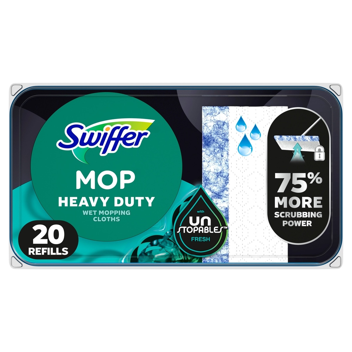 Swiffer Sweeper Heavy Duty Wet Multi-Surface Cloth Refills for Floor Mopping and Cleaning, Unstopables Fresh Scent, 20 count 20 ea, $0.67/1ea