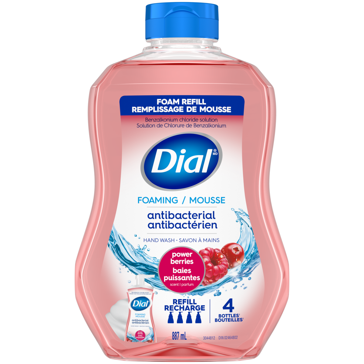 Dial Antibacterial Foaming Hand Wash Refill, Power Berries 887 ml, $1.01/100ml