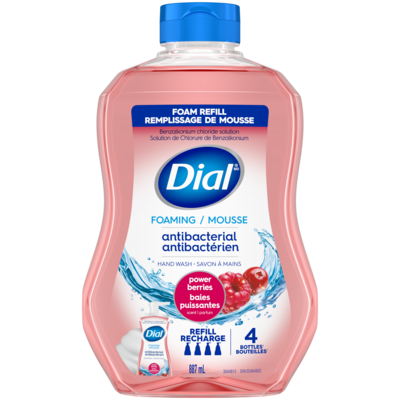 Dial Antibacterial Foaming Hand Wash Refill, Power Berries 887 ml, $0.79/100ml
