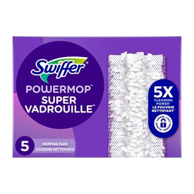 Swiffer Recharges de coussins nettoyants multi-surfaces SuperVadrouille, 5 unités 5 ea, 3,00 $/1ch