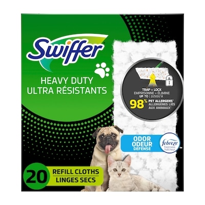 Swiffer Sweeper Pet Heavy Duty Dry Multi-Surface Cloth Refills for Floor Sweeping and Cleaning, Freshness, 20 count 20 ea, $0.70/1ea