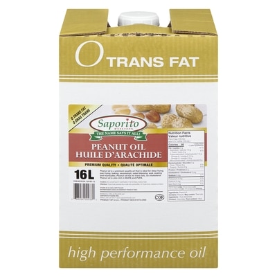 Saporito Huile d'arachide pressée à froid 16 l, 0,56 $/100ml