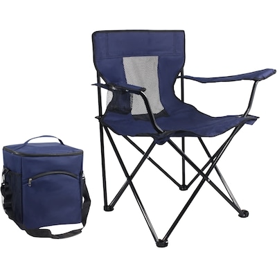 Everyday Essentials Outdoor Chair and Cooler 2 Piece Set - Navy 1 ea, $25.00/1ea