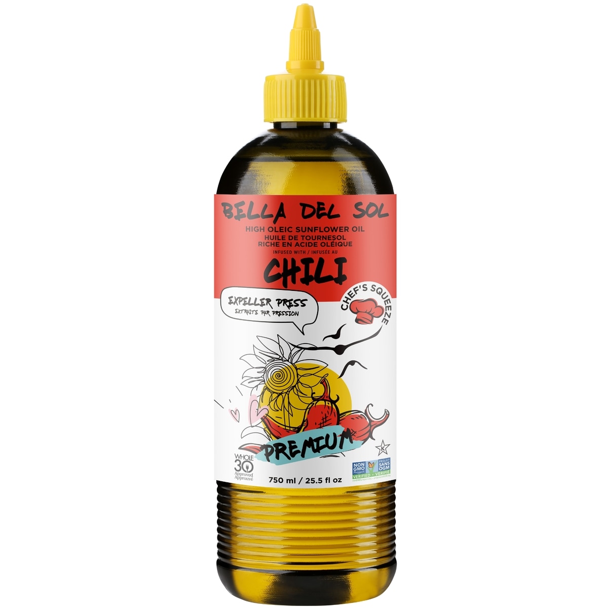 Bella Del Sol Premium High Oleic Sunflower Oil Infused with Chili 750 ml, $1.13/100ml