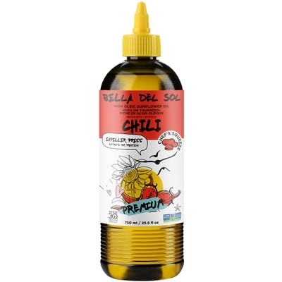 Bella Del Sol Huile de tournesol riche en acide oléique infusée au piment 750 ml, 1,13 $/100ml
