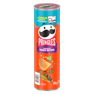 Pringles Croustilles saveur de tacos de rue 156 g, 2,56 $/100g