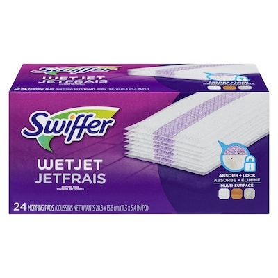 Swiffer WetJet Spray Mop Multi-Surface Floor Cleaner Pad Refill, 24 count 24 ea, $0.79/1ea