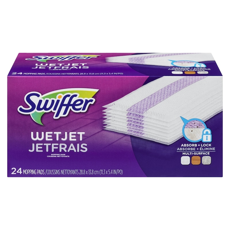 WetJet Spray Mop Multi-Surface Floor Cleaner Pad Refill, 24 count