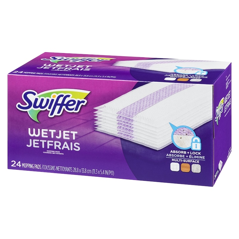 WetJet Spray Mop Multi-Surface Floor Cleaner Pad Refill, 24 count