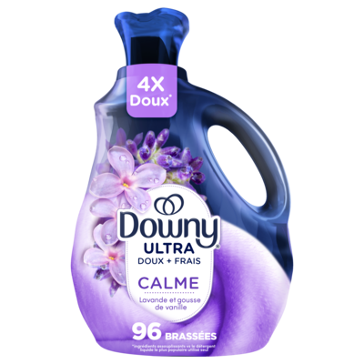 Downy Assouplissant textile liquide Ultra doux, Calme, parfum Lavande et gousse de vanille, 96brassées 1.92 l, 0,83 $/100ml