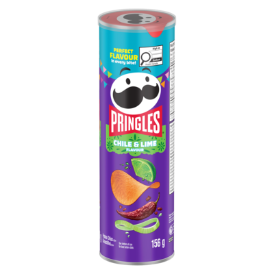 Pringles Potato Chips Chile & Lime Flavour 156 g, $2.56/100g