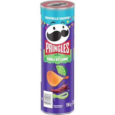 Pringles Croustilles saveur de chili et lime 156 g, 1,92 $/100g