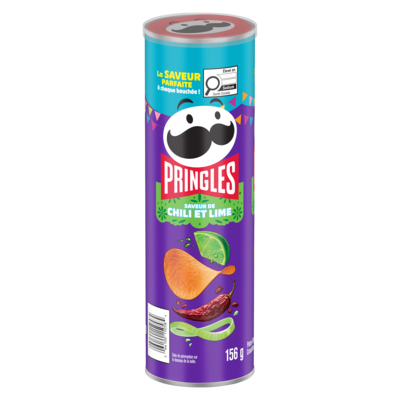 Pringles Croustilles saveur de chili et lime 156 g, 2,56 $/100g