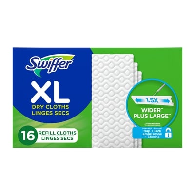 Swiffer Linges secs grand format pour balai, 16 unités 16 ea, 1,06 $/1ch