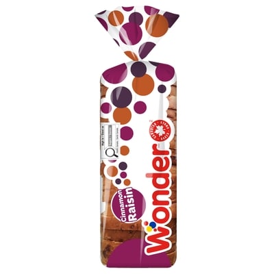 Wonder Cinnamon Bread With Raisins Cinnamon Raisin 600 g, $0.75/100g