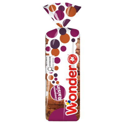 Wonder Cinnamon Bread With Raisins Cinnamon Raisin 600 g, $0.73/100g