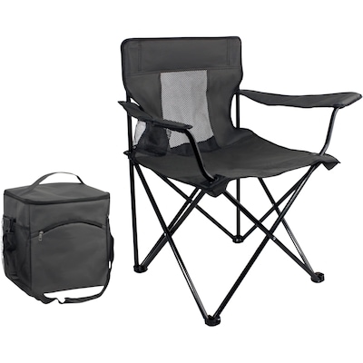 Everyday Essentials Ensemble 2 pièces avec chaise de parterre et glacière – gris charbon 1 ea, 25,00 $/1ch