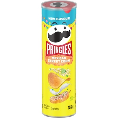 Pringles Potato Chips Mexican Street Corn Flavour 156 g, $2.56/100g