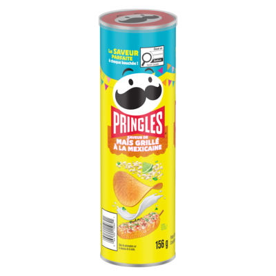 Pringles Croustilles saveur de maïs grillé à la mexicaine 156 g, 2,56 $/100g