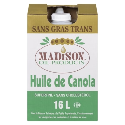 Madison Huile de canola 16 l, 0,22 $/100ml
