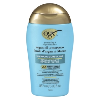 Ogx Shampooing régénérant + huile d'argan du maroc répare et fortifie 88.7 ml, 7,09 $/100ml