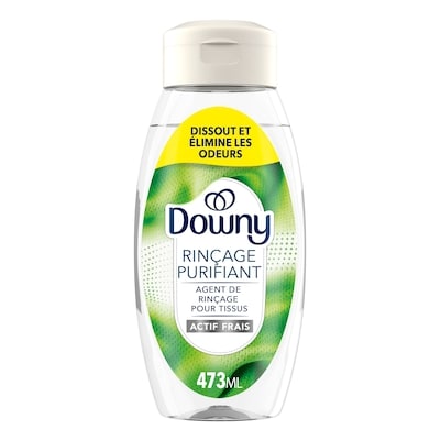 Downy Éliminateur d’odeurs pour lessive et assouplissant textile Rincer et Rafraîchir, Actif frais, sûr pour tous les tissus, compatible avec les laveuses HE 473 ml, 1,48 $/100ml