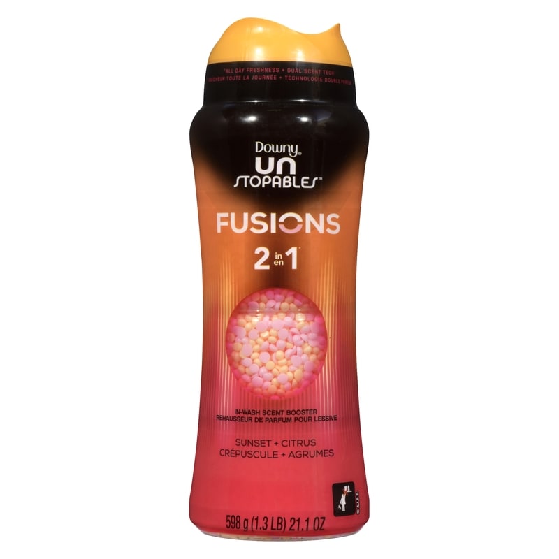 Unstopables Fusions Scent Duos Laundry Scent Booster Beads, Sunset and Citrus Scent, 24hr non-stop freshness with 2 in 1 dual scent laundry scent beads