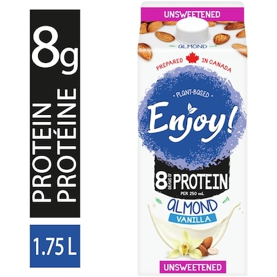 Enjoy! Almond Unsweetened Vanilla Plant-Based Beverage 1.75 l, $0.31/100ml