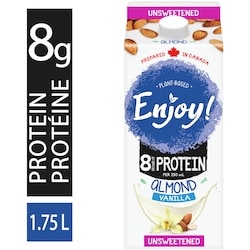 Enjoy! Boisson Amande Vanille D’Origine Végétale Non Sucrée 1.75 l, 0,29 $/100ml