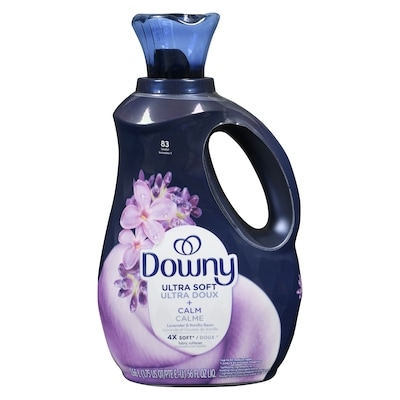 Downy Ultra Soft Fabric Softener Liquid, Calm, Lavender and Vanilla Bean, 83 Loads 1.66 l, $0.81/100ml