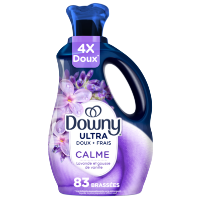 Downy Assouplissant textile liquide Ultra doux, Calme, parfum Lavande et gousse de vanille, 83brassées 1.66 l, 0,78 $/100ml