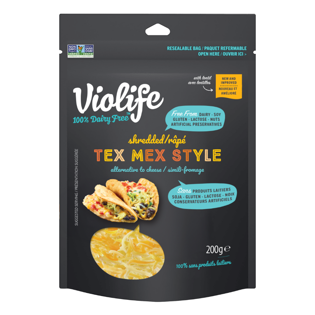 Violife Dairy Free Tex Mex Cheese Shreds 200 g, $3.90/100g