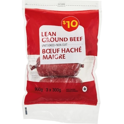 null Bœuf haché maigre 0.9 kg, 1,11 $/100g