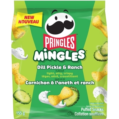 Pringles Mingles Puffed Snacks Dill Pickle & Ranch Flavour 155 g, $3.09/100g