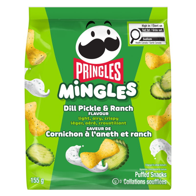 Mingles Puffed Snacks Dill Pickle & Ranch Flavour