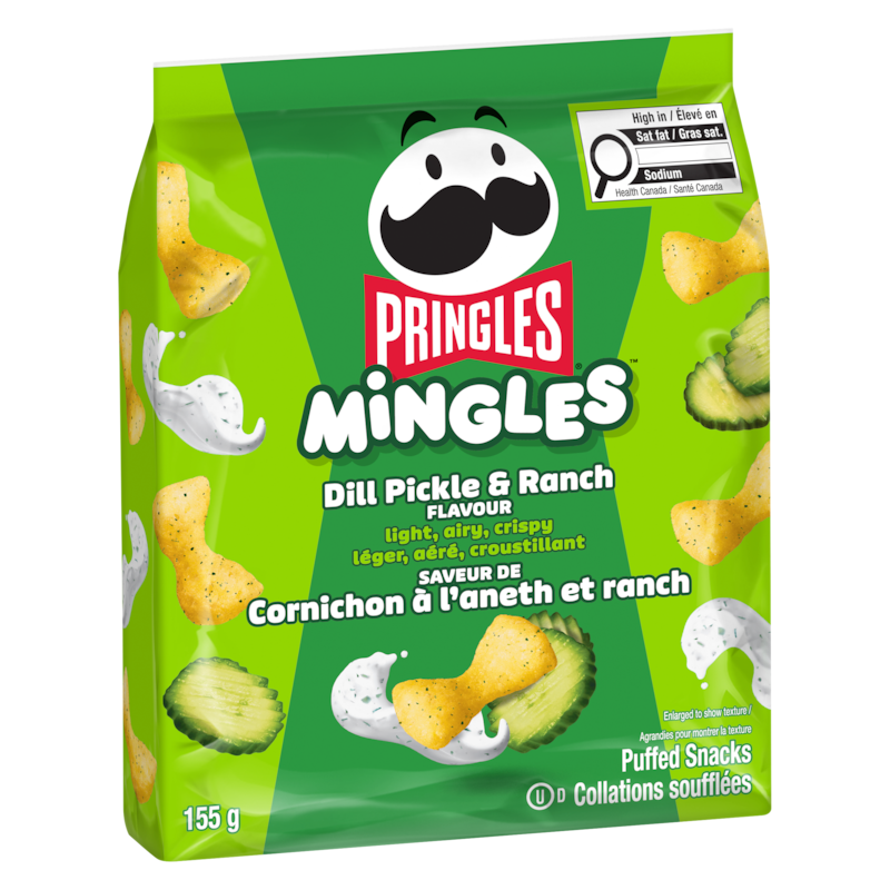 Mingles Puffed Snacks Dill Pickle & Ranch Flavour