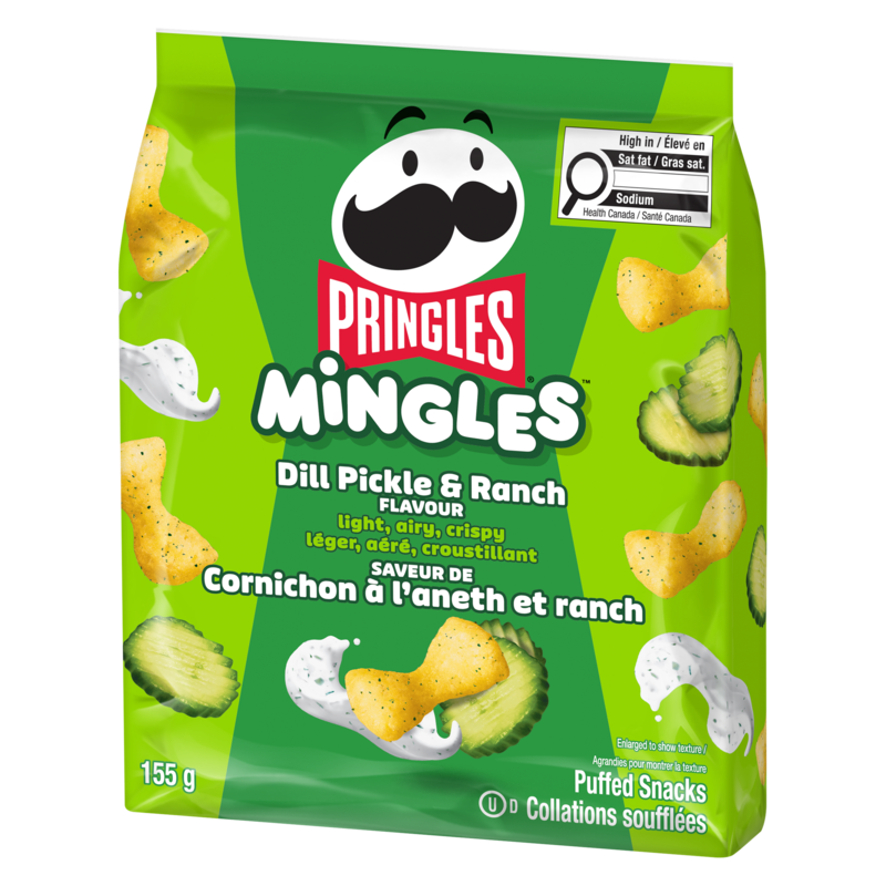 Mingles Puffed Snacks Dill Pickle & Ranch Flavour